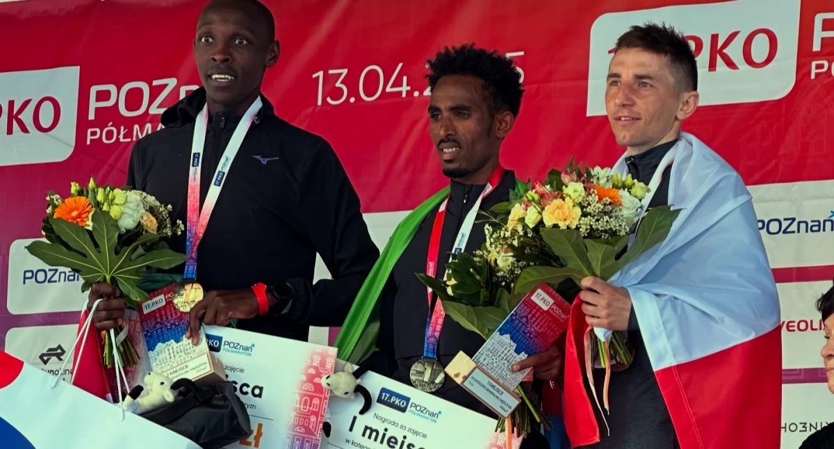 Biegi, Kamil Jastrzębski najlepszy Polak  Poznań Półmaraton - zdjęcie, fotografia
