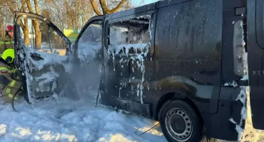 Pożar samochodu na Kolejowej